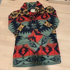 Ralph Lauren Denim Supply Geometric Shawl Cardigan Aztec Southwest